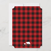 Lumberjack Baby shower uitnodigen Kaart (Achterkant)