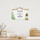Lumberjack Baby shower Welkomstteken Poster (Keuken)