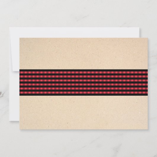 Lumberjack Baby shower Woodland Uitnodiging (Achterkant)