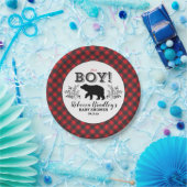 Lumberjack Beer Baby Boy Rustieke Douche Bord (Feest)