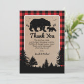 Lumberjack Beer Baby shower Dank u kaart (Staand voorkant)