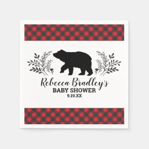Lumberjack Beer Baby shower servet