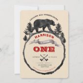 Lumberjack Beer Birthday Uitnodiging (Voorkant)