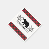 Lumberjack Beer Buffalo Plaid Baby shower servet (Hoek)