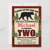 Lumberjack Beer verjaardagsfeestje uitnodiging twe (Voorkant)