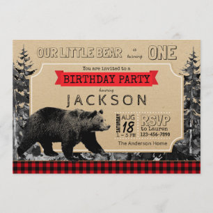 Lumberjack Birthday Buffalo Plays Little Beer Kaart