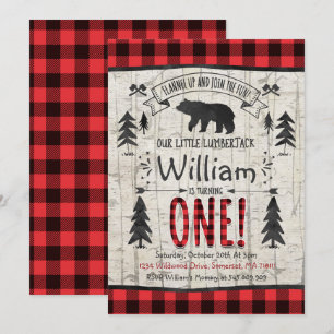 Lumberjack Birthday Invitation Lumberjack Party Kaart