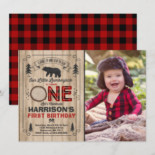 Lumberjack Birthday Invitation Lumberjack Party Kaart