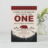 Lumberjack Birthday Invitation Woodland Birthday (Debout devant)
