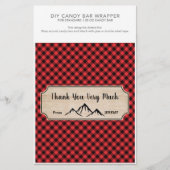 Lumberjack Birthday Party 1.55oz Snoep Bar Wrapper Flyer (Voorkant)
