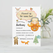 Lumberjack Birthday Party Kaart (Staand voorkant)