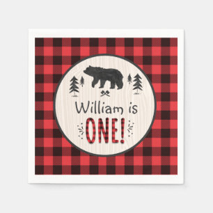 Lumberjack Birthday Party Napkin Lumberjack Party Servetten