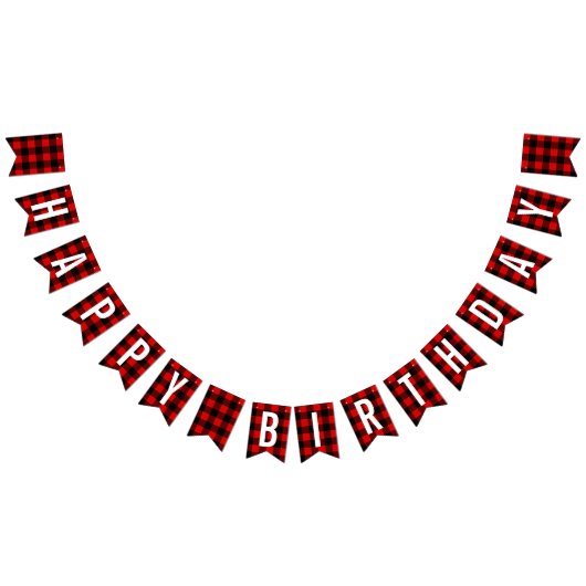 Lumberjack Birthday Play Vlaggetjes (Alle)