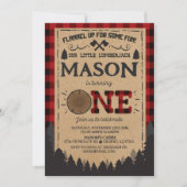 Lumberjack Birthday Uitnodiging (Voorkant)