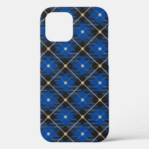 Lumberjack Black Blue Pset Patroon iPhone 12 Pro Hoesje