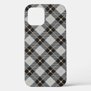 Lumberjack Black Grey Play Pattern iPhone 12 Pro Hoesje