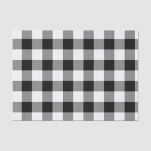 Lumberjack Black White Buffalo Plaid Tissuepapier