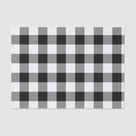 Lumberjack Black White Buffalo Plaid Tissuepapier (Voorkant)