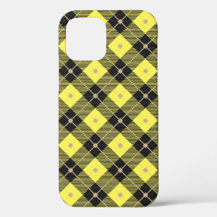 Lumberjack Black Yellow Pset Patroon iPhone 12 Pro Hoesje