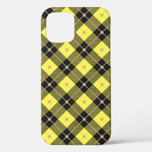 Lumberjack Black Yellow Pset Patroon Case-Mate iPhone Case (Achterkant)