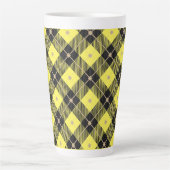 Lumberjack Black Yellow Pset Patroon Latte Mok (Voorkant)
