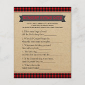 Lumberjack Boho Baby shower Games Word Scramble (Achterkant)