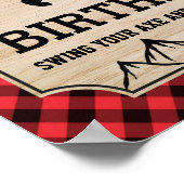 Lumberjack Boy Anniversaire Affiche de bienvenue d (Coin)