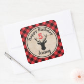 Lumberjack Boy Anniversaire Fête Favoriser Sticker (Enveloppe)