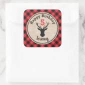 Lumberjack Boy Anniversaire Fête Favoriser Sticker (Sac)