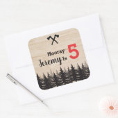 Lumberjack Boy Anniversaire Fête Favoriser Sticker (Enveloppe)
