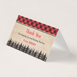 Lumberjack Boy Verjaardagsfeestje Favor Bag Label Visitekaartjes