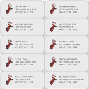 Lumberjack Buck hoofd Gast Adresetiketten Sticker