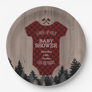 Lumberjack Buffalo Baby Suit Barn Baby shower Papieren Bordje