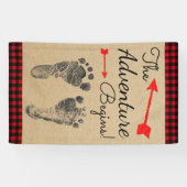 Lumberjack Buffalo Plaid Baby shower Spandoek (Horizontaal)