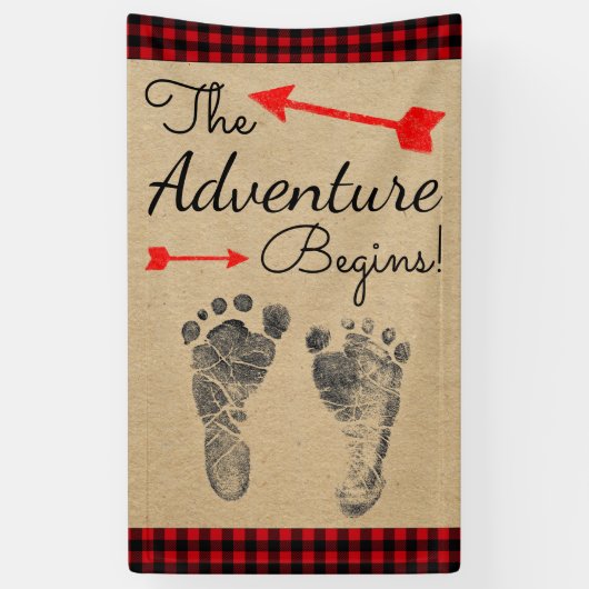 Lumberjack Buffalo Plaid Baby shower Spandoek (Verticaal)