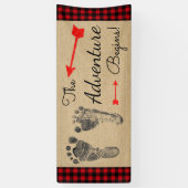 Lumberjack Buffalo Plaid Baby shower Spandoek (Verticaal)