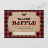 Lumberjack Buffalo Pset Boy Diaper Raffle Ticket Informatiekaartje (Voorkant)