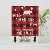 Lumberjack Buffalo Spelling Baby shower Kaart (Staand voorkant)