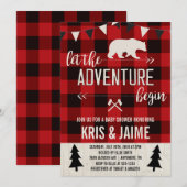 Lumberjack Buffalo Spelling Baby shower Kaart (Voorkant / Achterkant)