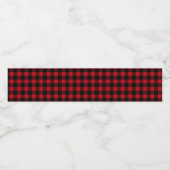 Lumberjack Buffel Plaid Waterfles Labels Waterfles Etiket (Enkel label)