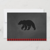 Lumberjack Camping first verjaarfeestparty-uitnodi Kaart (Achterkant)