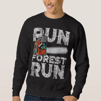 Lumberjack Chainzaag Run Forest Funny Woodper 1 Trui