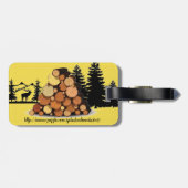 "Lumberjack Country" Bagagelabel (Achterkant horizontaal)