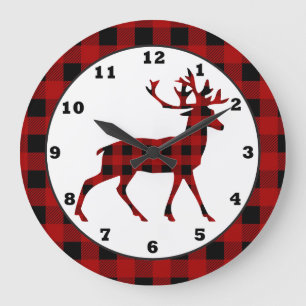 Lumberjack Country hert home decor klok