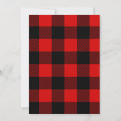 Lumberjack eerste verjaardag hout geplakt kaart (Achterkant)