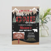 Lumberjack eerste verjaardag winter Onederland Kaart (Staand voorkant)