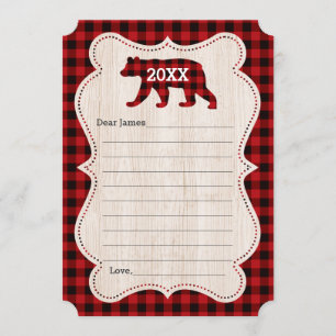 Lumberjack First Birthday Time Capsule Guestbook Kaart