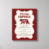 Lumberjack First Birthday Time Capsule Sign Canvas Afdruk (Voorkant)
