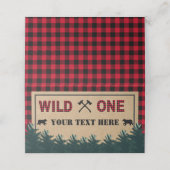 Lumberjack First Birthday, Wild One (Buitenkant ongevouwen)