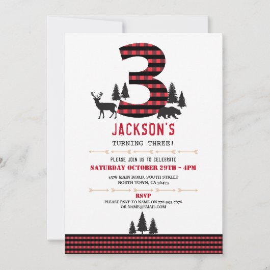 Lumberjack Flannel 3e uitnodiging van de Dag van d (Voorkant)